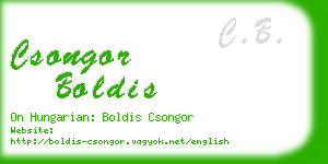 csongor boldis business card